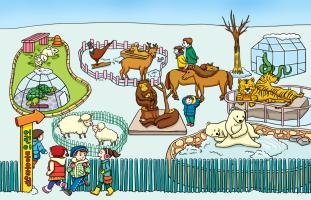 어린이 동물원의 풍경