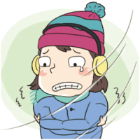 추위타는 여자아이