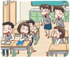 쉬는 시간 학생들